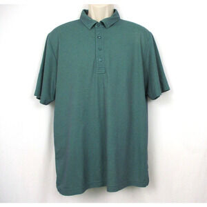 Travis Mathew Golf Polo Shirt Mens Large Blue Short Sleeve Performance Quick Dry